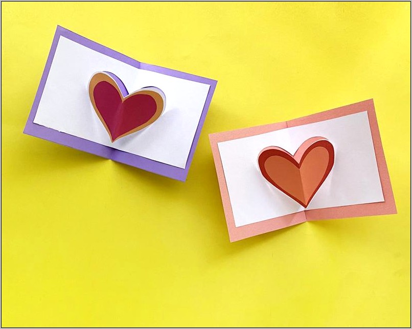 Valentine Pop Up Card Template Free Download