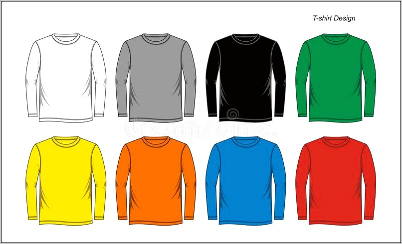 Vector Long Sleeve T Shirt Templates Free