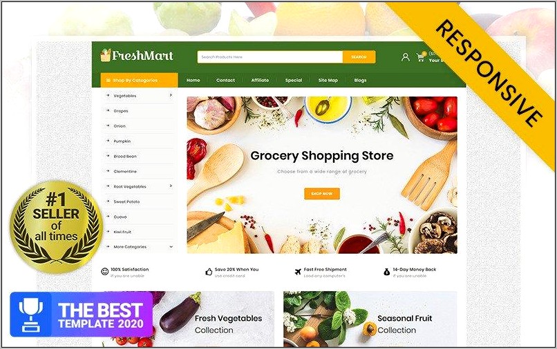 Veggie Supermarket Professional Html Template Free Download