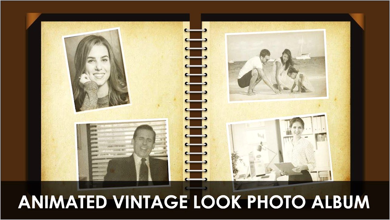 Vintage Photo Album Powerpoint Template Free Download