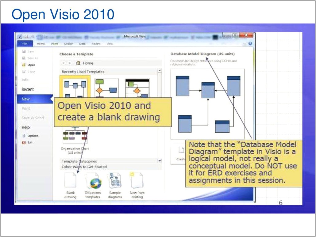 Visio 2010 Database Model Diagram Template Download