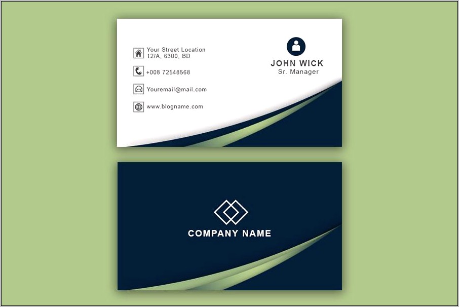 Visiting Card Design Template Psd File Free Download