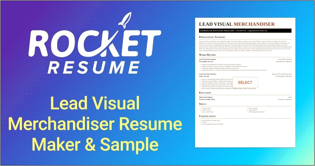 Visual Merchandiser Resume Summary Examples