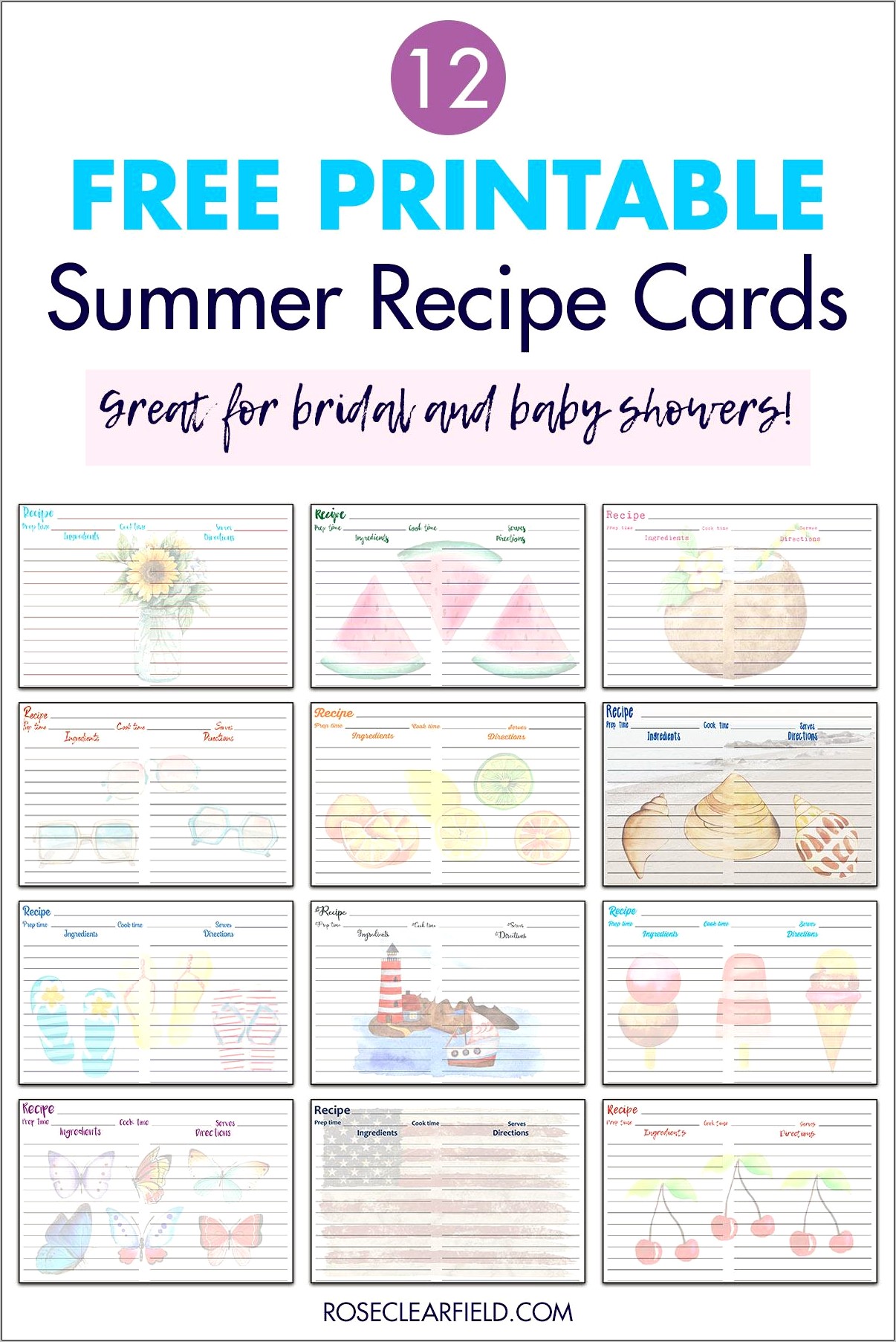 Vntage Looking Recipe Card Template Free Printable