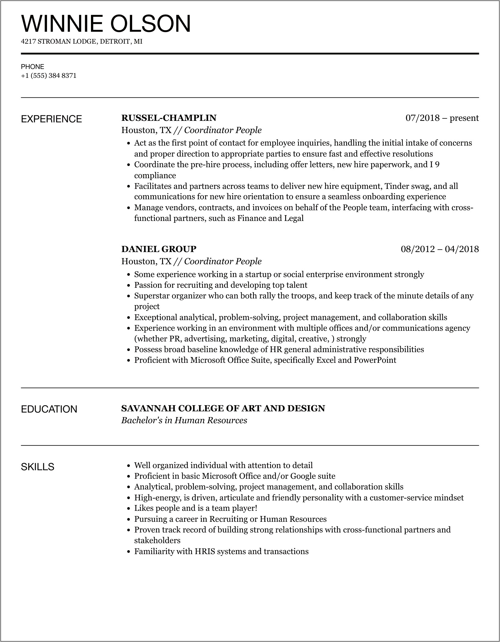 Walmart.comedding Coordinator Resume Objective