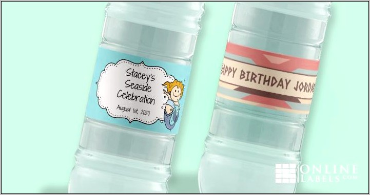 Water Bottle Label Template Free Publisher Square