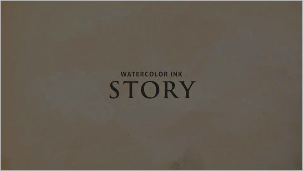 Watercolor Ink Story After Effects Template Free Download