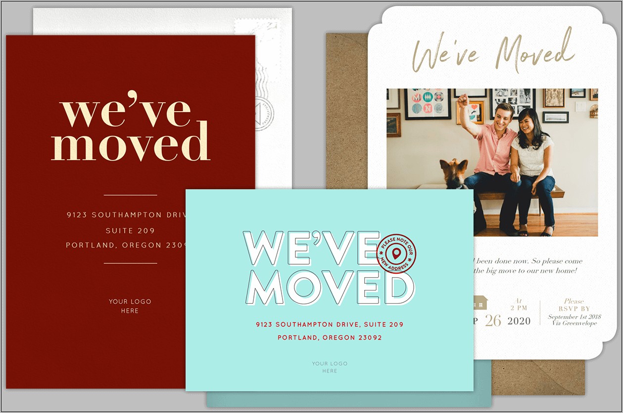 We Re Moving Postcard Template Free Online