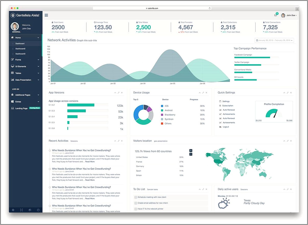 Web Admin Responsive Admin Dashboard Template Free Download