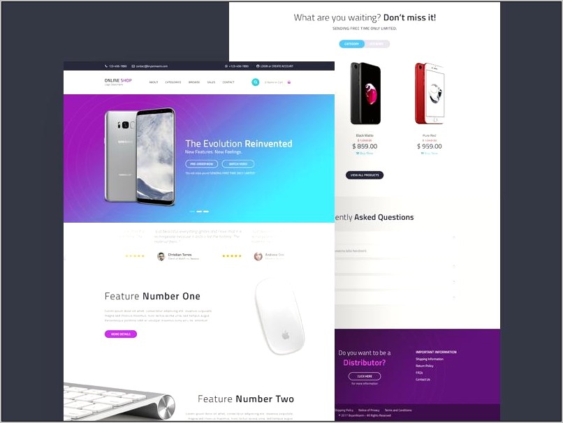 Web Templates Free Download For Online Shopping