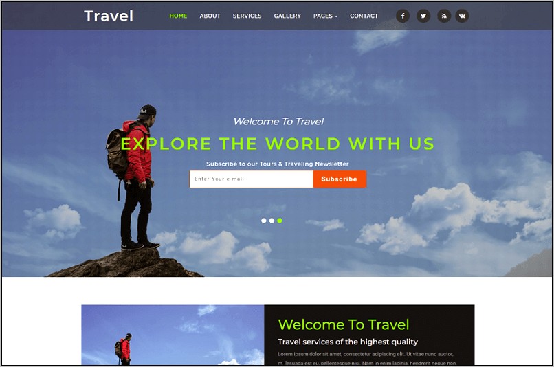 Web Templates Free Download For Travel Agency