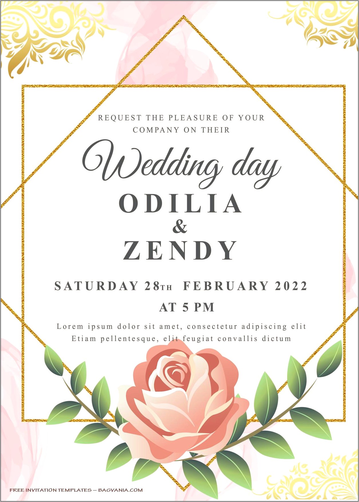 Wedding Anniversary Invitation Templates Microsoft Word Free