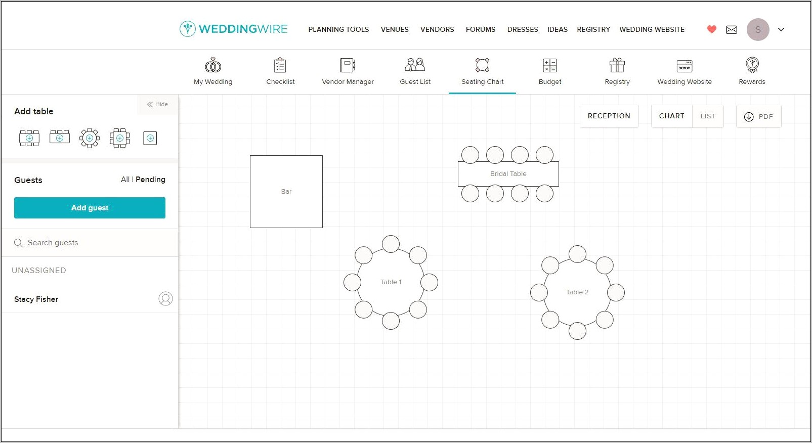 Wedding Guest List Seating Chart Template Word Free