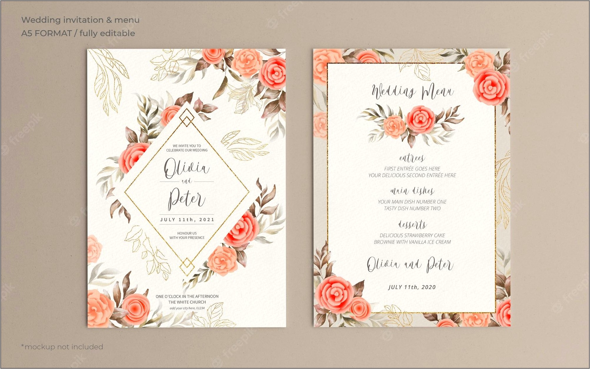 Wedding Invitation Card Psd Template For Free