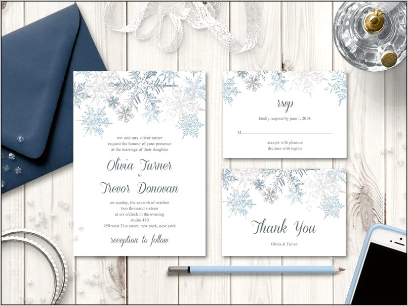 Wedding Menu Templates Winter Microsoft Word Free