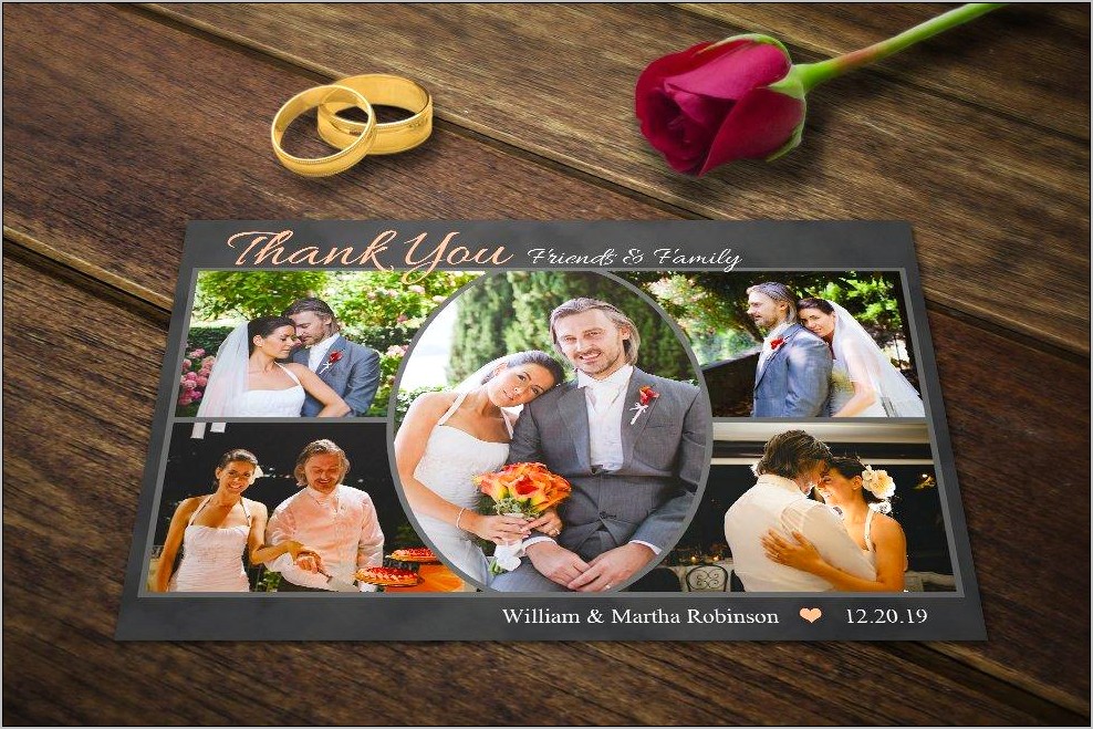 Wedding Thank You Card Template Photoshop Free