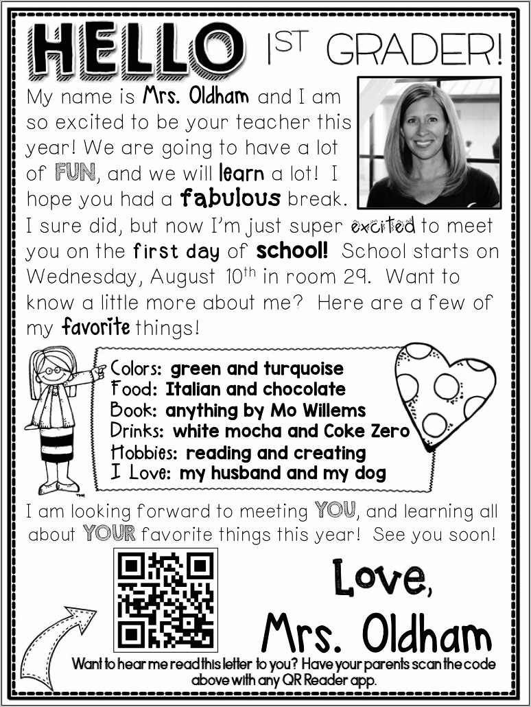 Welcome Letter Teachers Pay Teachers Template Free