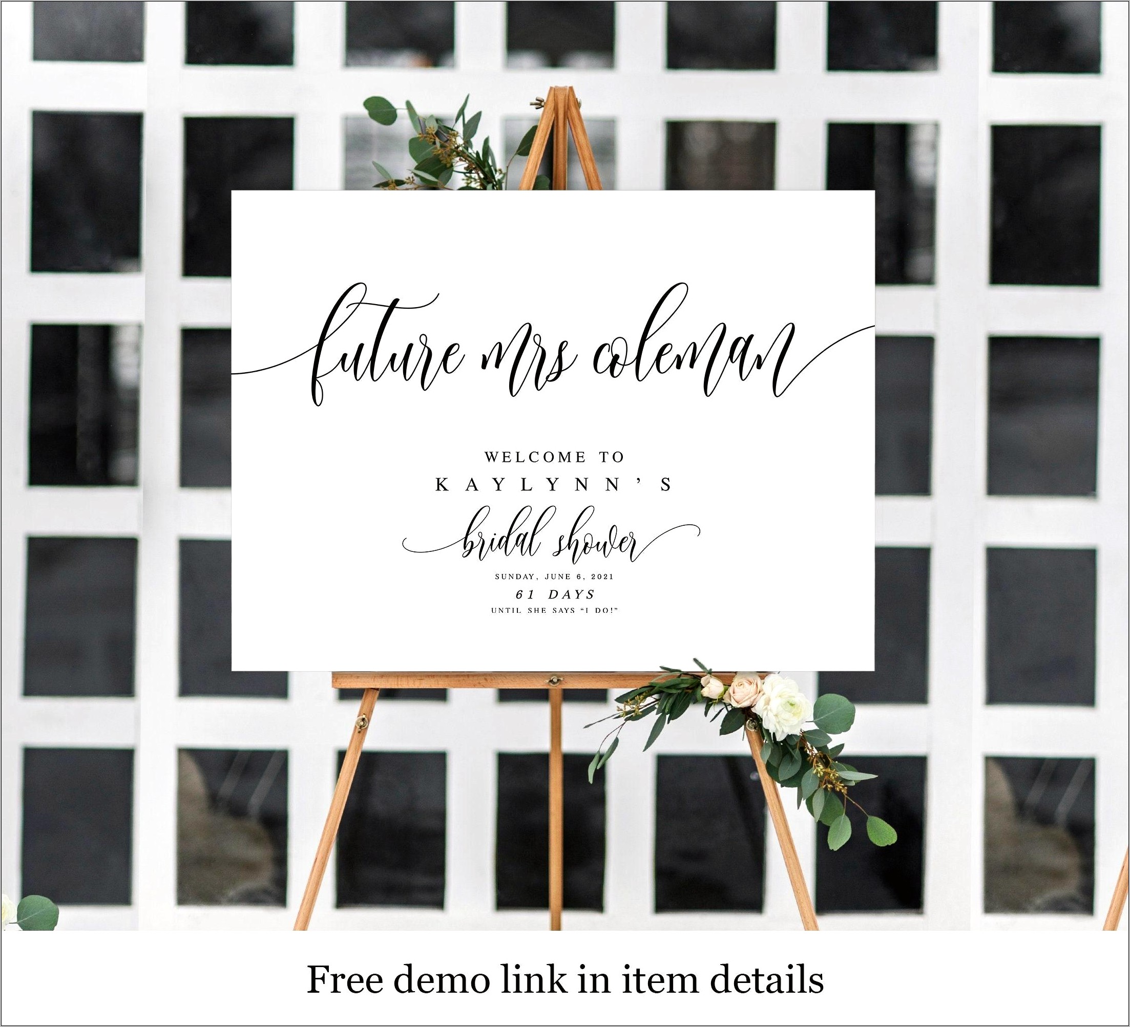 Welcome To Bridal Shower Sign Free Template