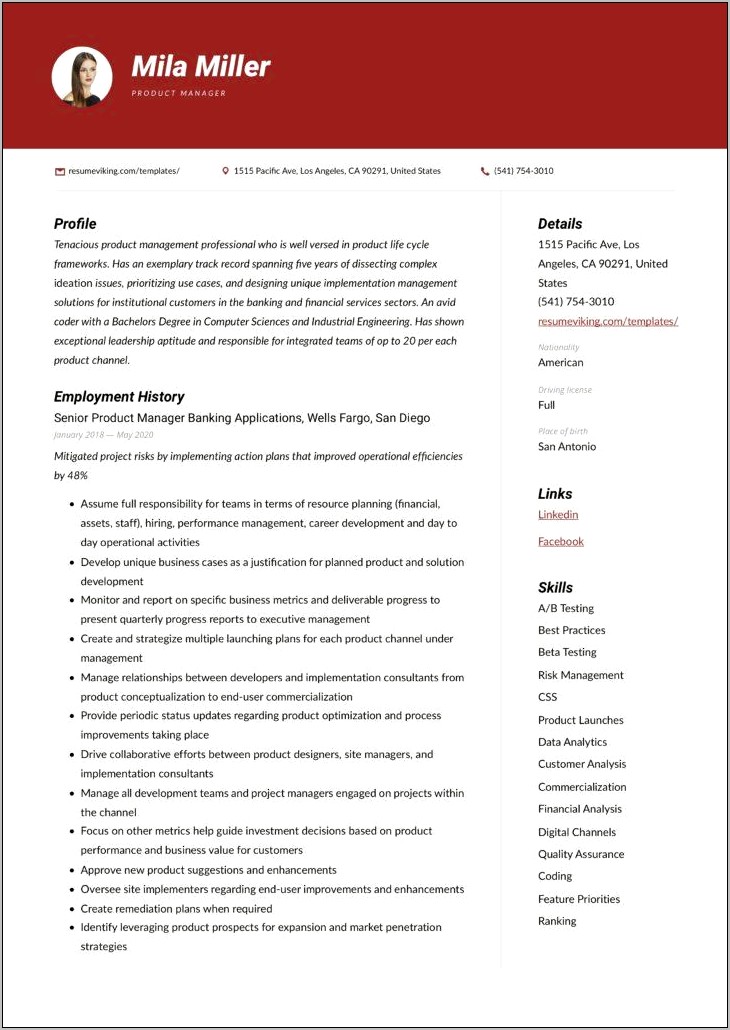 Wells Fargo Store Manager Resume