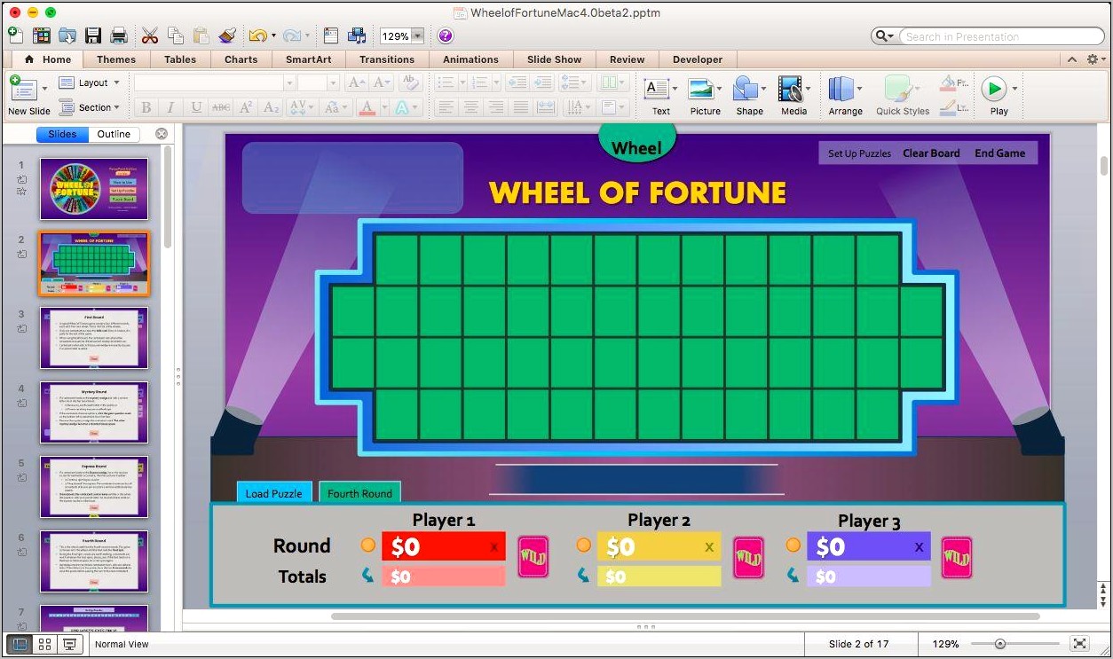 Wheel Of Fortune Powerpoint Template Download