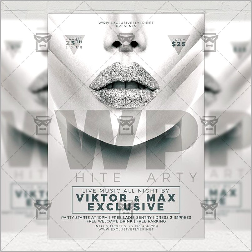 White Affair Party Flyer Template Free Download