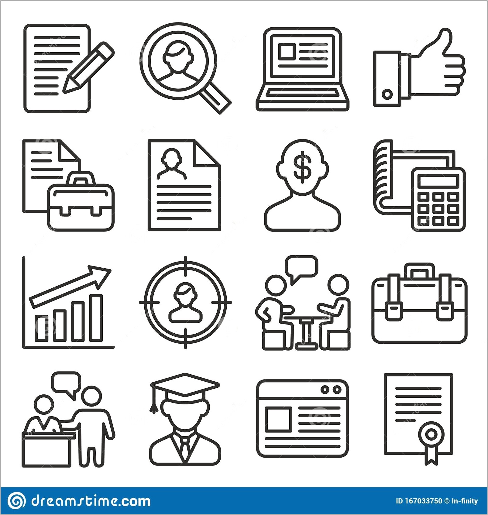 White Resume Icons Free Download