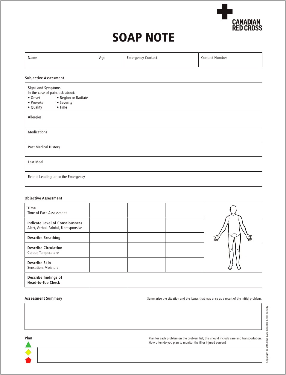 Wilderness First Aid Soap Note Template Word Free