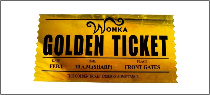 Willy Wonka Golden Ticket Template Download