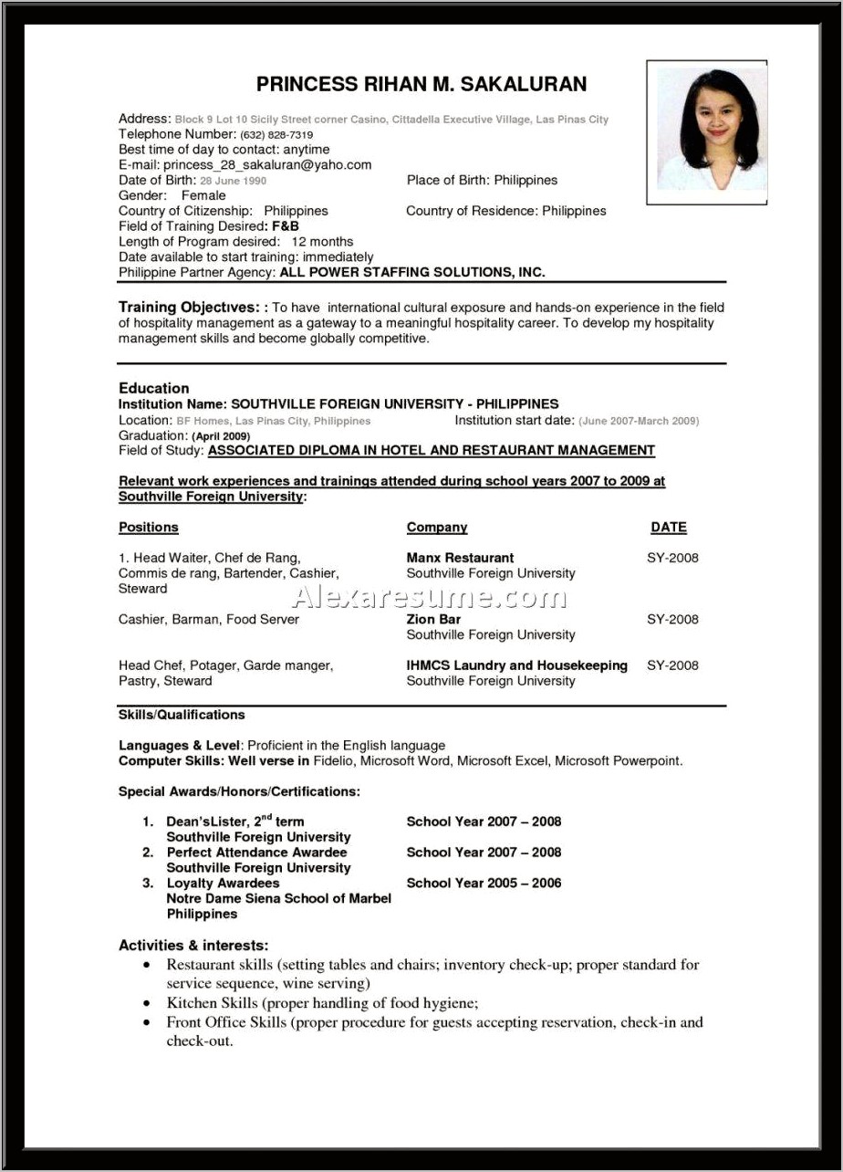 Wine Steward Job Description Resume