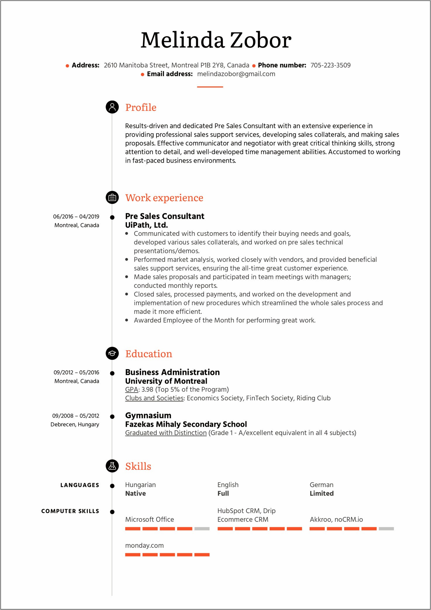 Wireless Sales Consultant Resume Sample