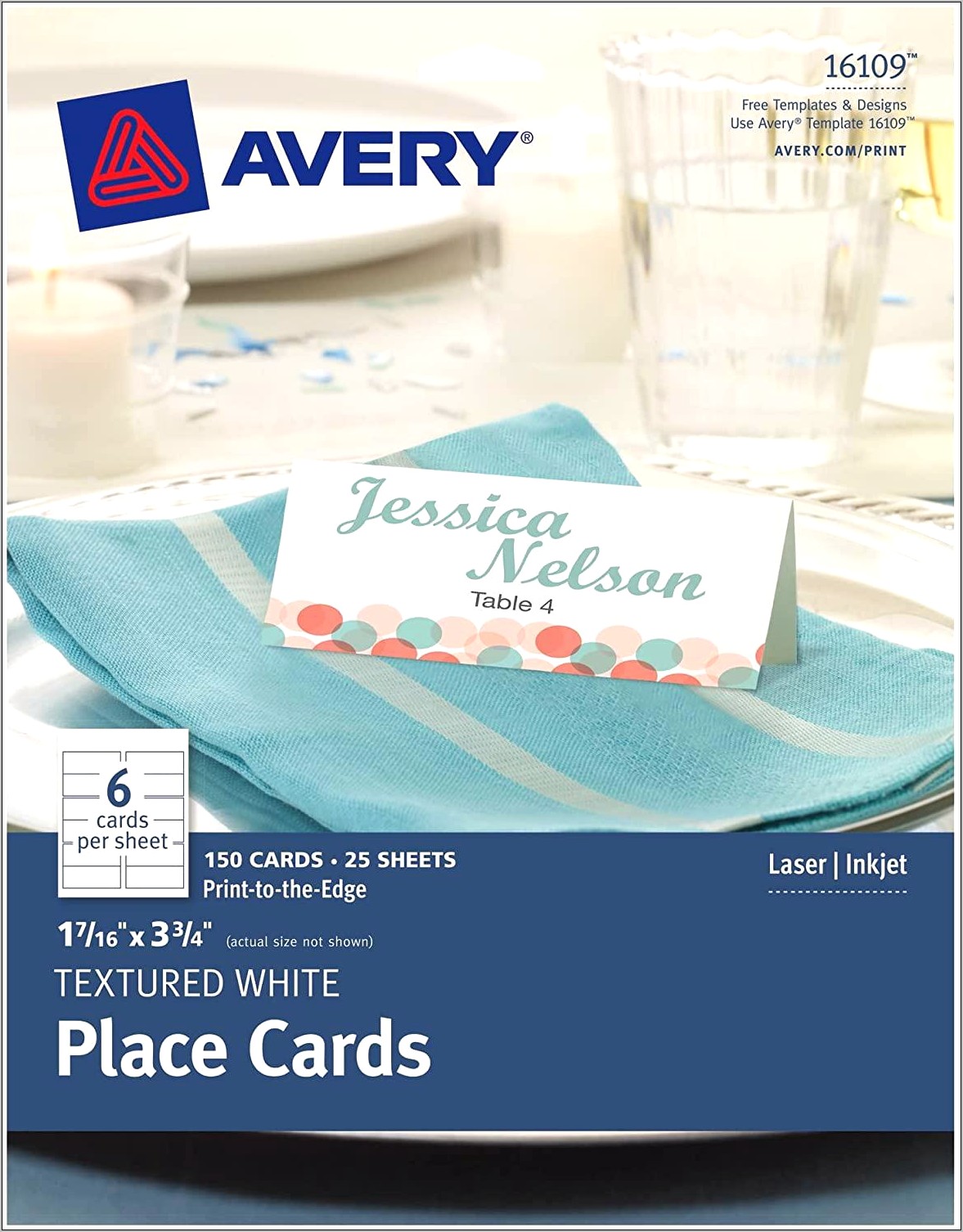 Word Free Template Place Cards 48 Count Template