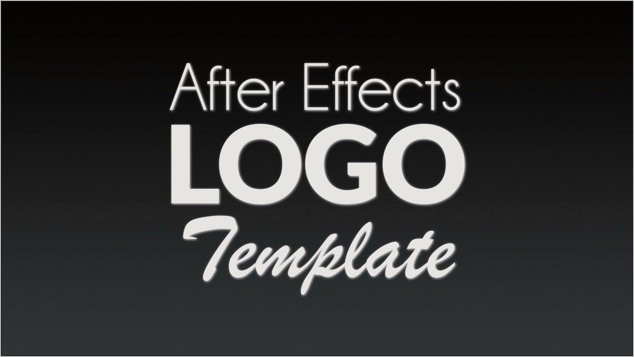 Word Logo Animation Free Template After Effects