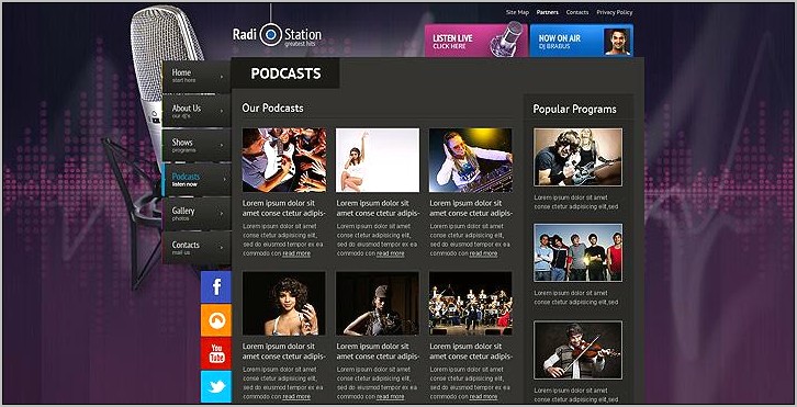 Word Press Fre Template For Radio Station Online