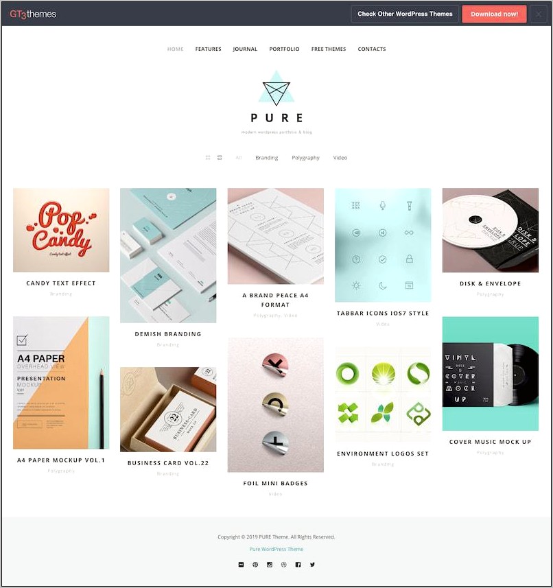 Wordpress Clean Simple Minimal Blog Template Free