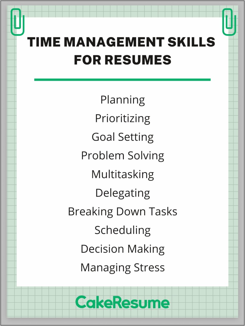 Words Describing Skills On Resume