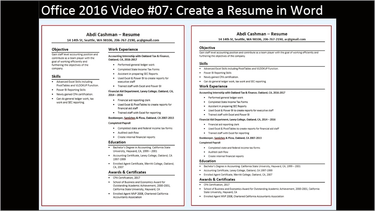 Words For Skill Level Resume