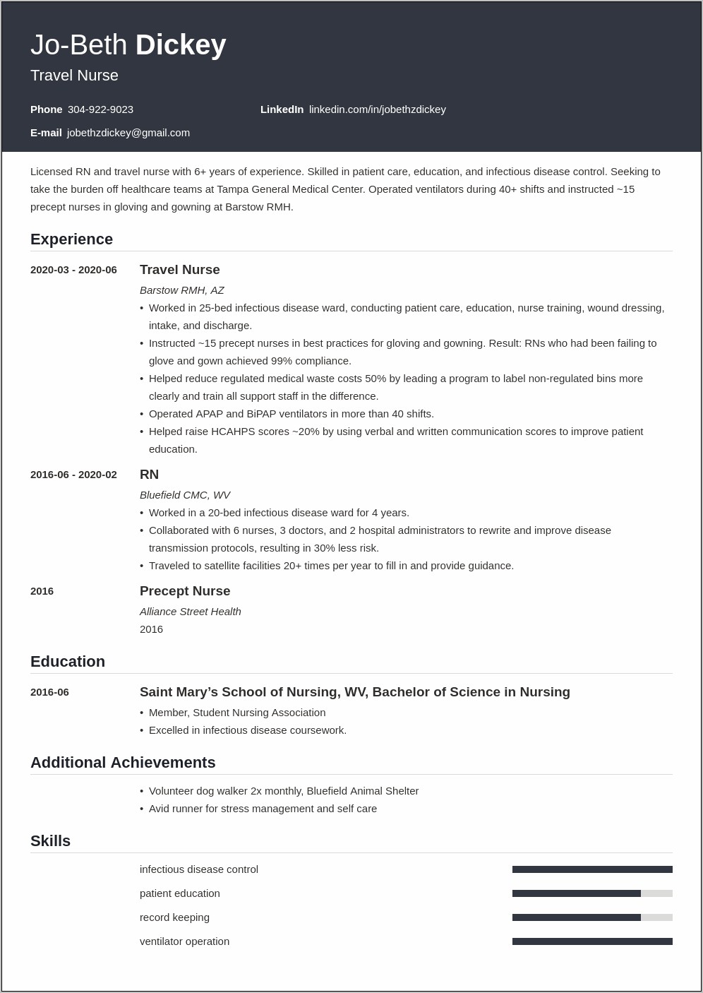 Work Travel Skills On Resume