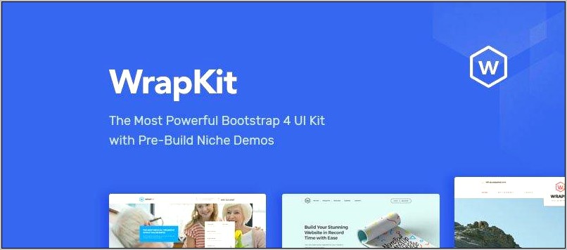 Wrapkit Bootstrap 4 Multipurpose Template Free Download