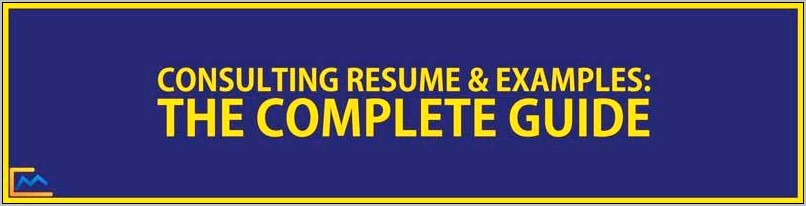 Write Perfect Management Consulting Resume