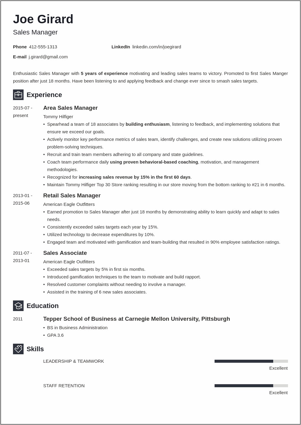 Writing A Sales Manager Resume