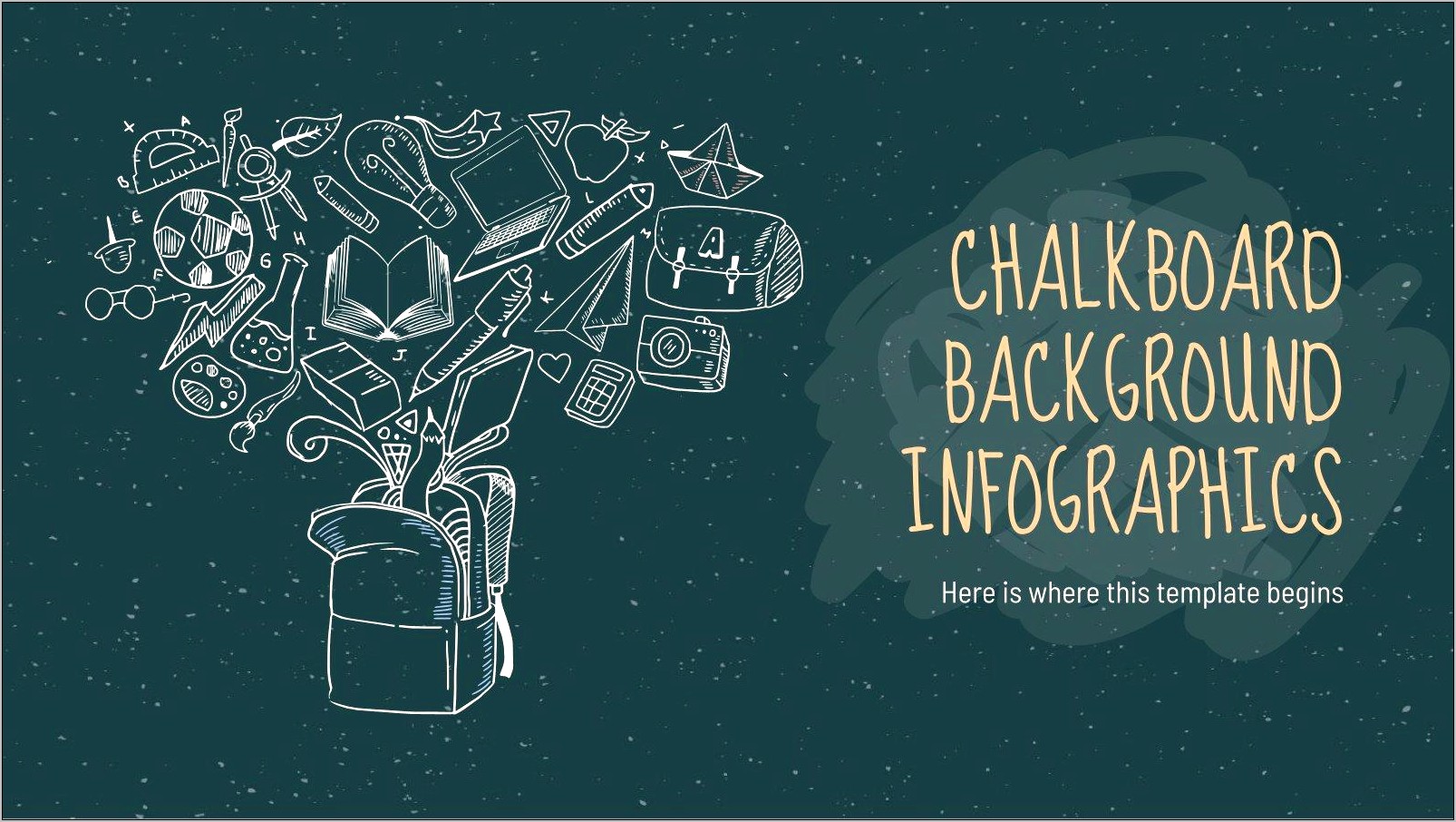 Writing On Chalkboard Powerpoint Template Free Download