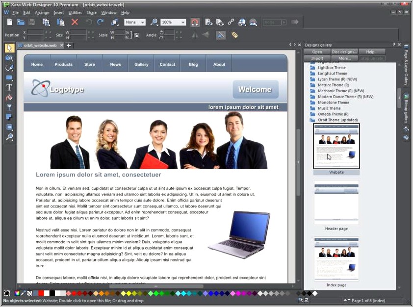 Xara Web Designer Premium Templates Free Download