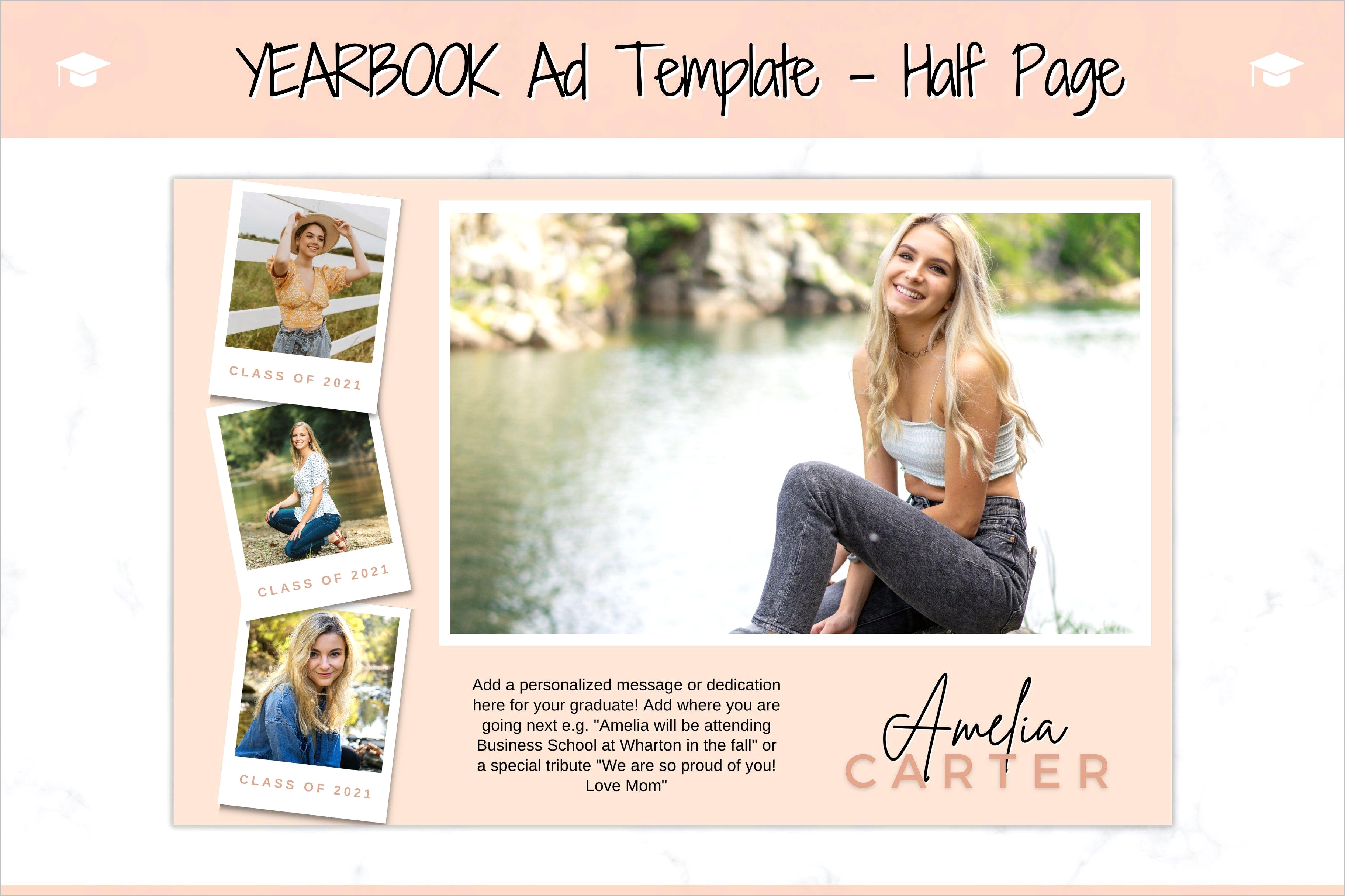 Yearbook Ad Templates Free Download Half Page