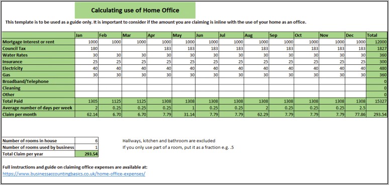 Yearly Small Contractor Business Expense Tracking Template Free