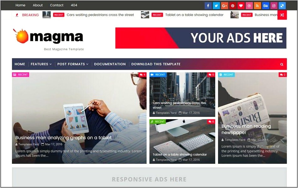 Yo Mag Responsive Blogger Template Free Download